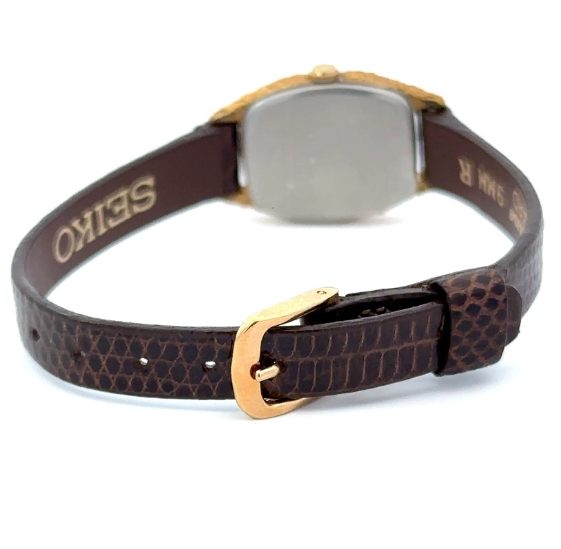 Seiko Alaskan Gold Nugget Watch Face with Leather Band - Image 4