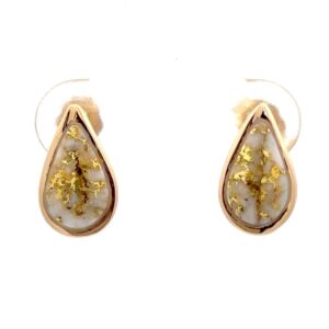 Gold Quartz 14k Gold Earrings EN433Q