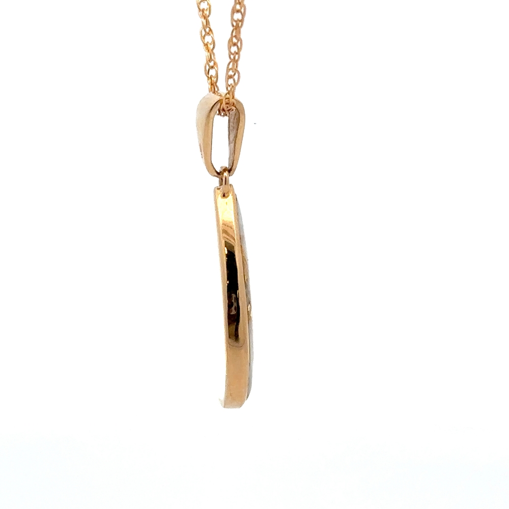 Gold Quartz Teardrop Pendant P3344-GQ - Image 3