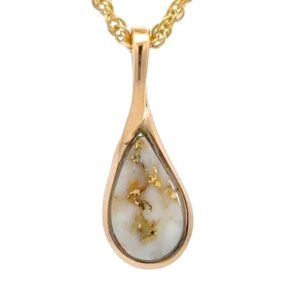 Ladies Gold Quartz Pendant PN433QX