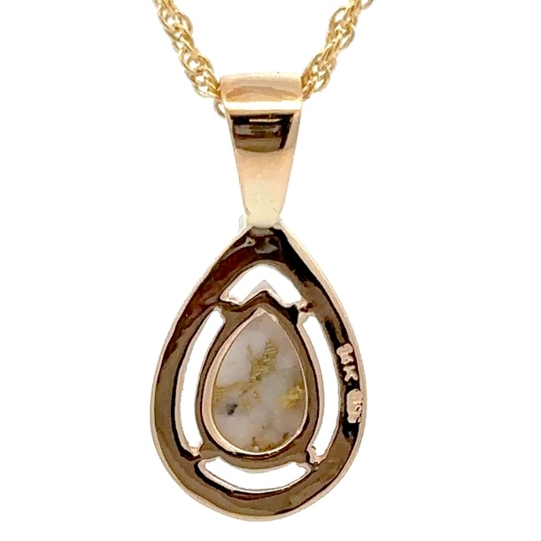 Gold Quartz & Diamond Pendant PN442MDQ - Image 3