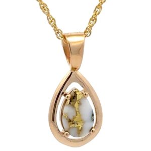 Gold Quartz Pendant PN442MQ