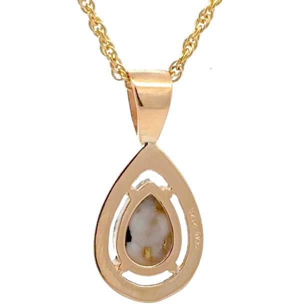 Gold Quartz Pendant PN442MQ - Image 3
