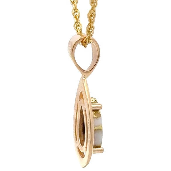 Gold Quartz Pendant PN442MQ - Image 2