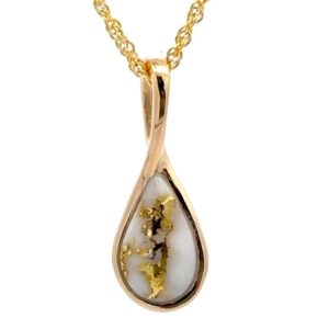 Gold Quartz Figure Eight Pendant PN496QX