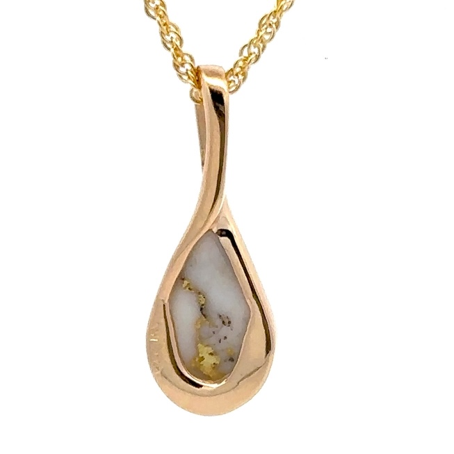 Gold Quartz Figure Eight Pendant PN496QX - Image 3