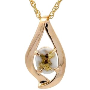 Gold Quartz Pendant PN564QX
