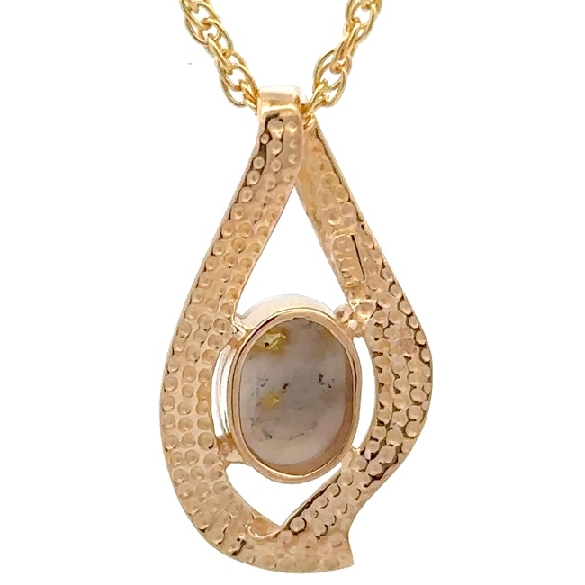 Gold Quartz Pendant PN564QX - Image 3