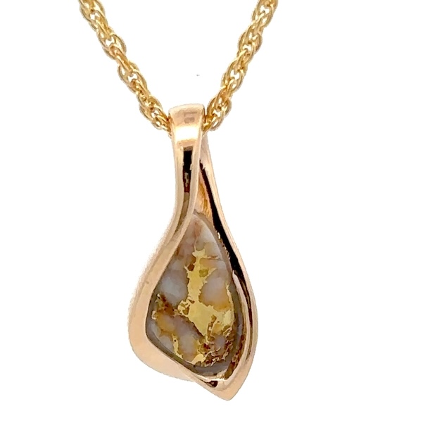 Gold Quartz Pendant PN601QX