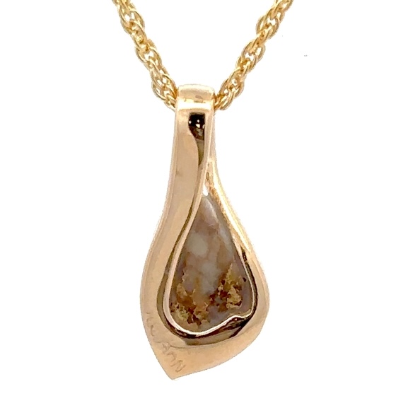 Gold Quartz Pendant PN601QX - Image 3