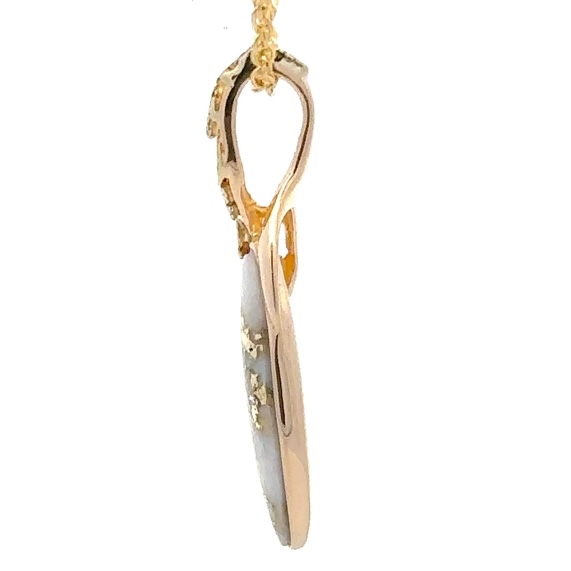 Gold Quartz & Gold Nugget Pendant PN718NQX - Image 4