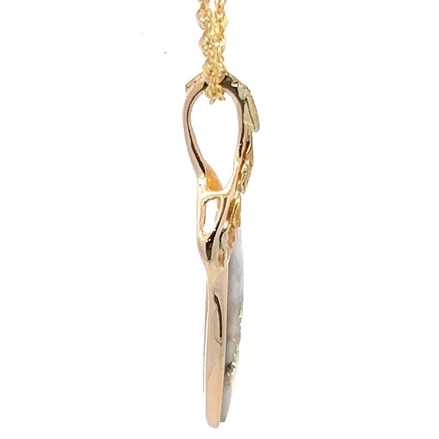 Gold Quartz & Gold Nugget Pendant PN718NQX - Image 2