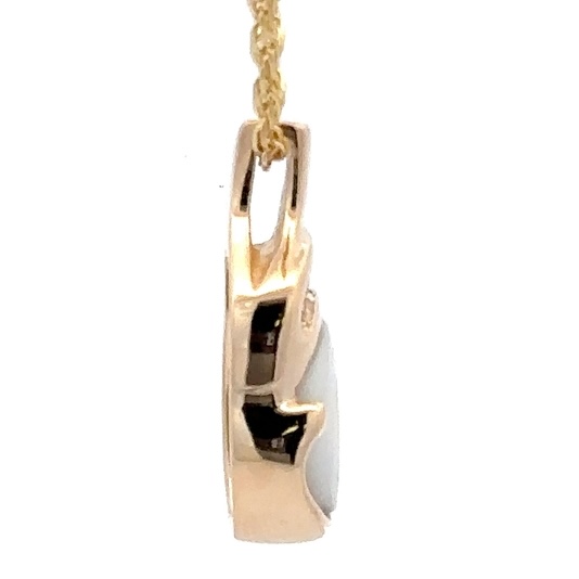 Gold Quartz & Diamond Pendant PN753D6QX - Image 2