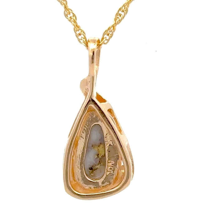 Gold Quartz Pendant PN822QX - Image 3