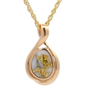 Gold Quartz Pendant PN823QX