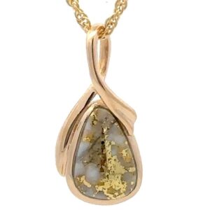Gold Quartz Ladies Pendant PN824QX