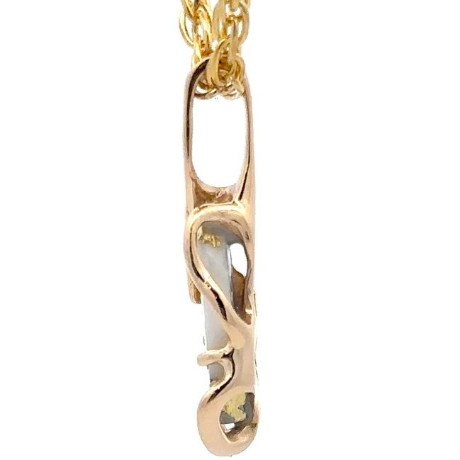 FreeForm Gold Quartz Pendant PN865MQX - Image 4