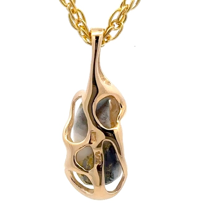 FreeForm Gold Quartz Pendant PN865MQX - Image 3