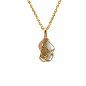 Gold Quartz Free-Form Pendant PN865SQX