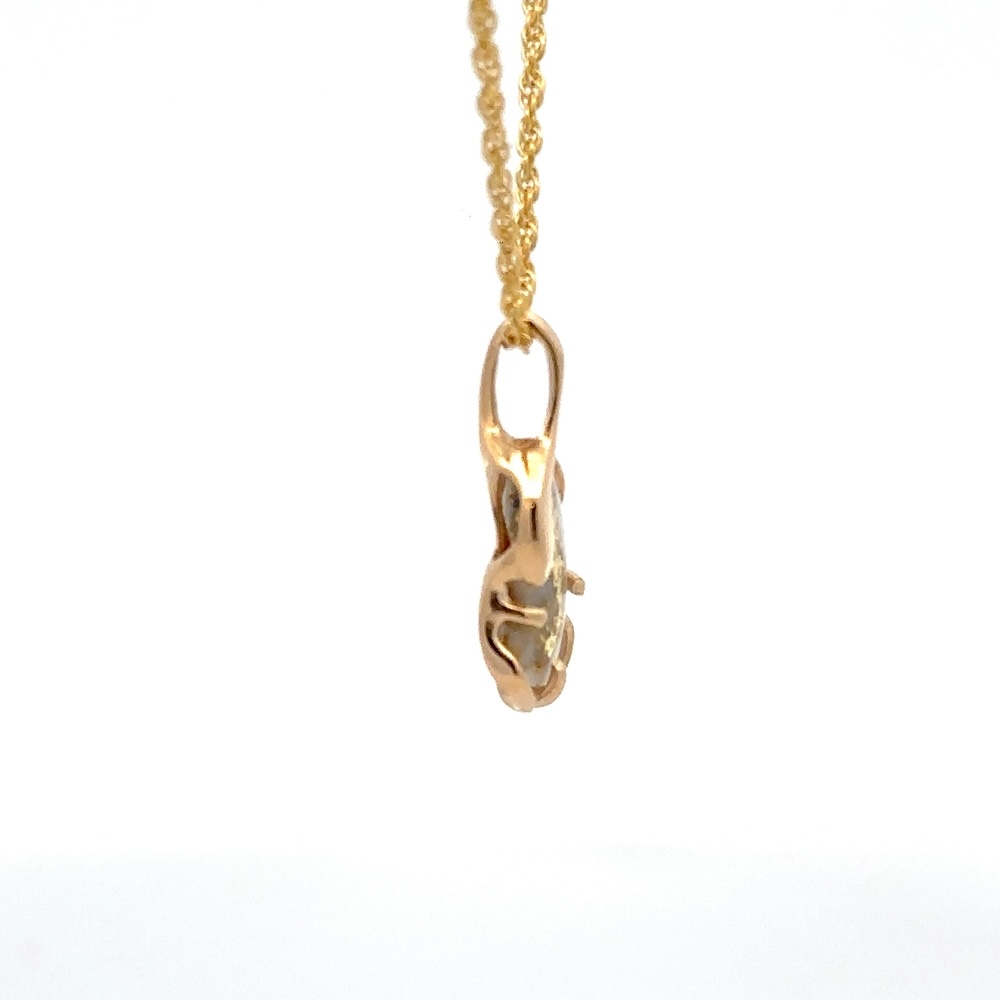 Gold Quartz Free-Form Pendant PN865SQX - Image 2