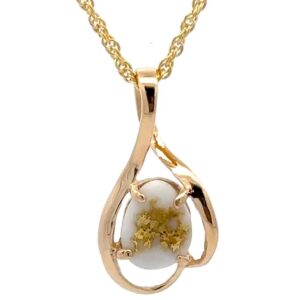Ladies Gold Quartz Pendant PN867QX