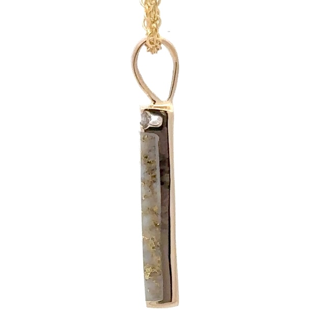 Gold Quartz Pendant PN894MDQ - Image 4