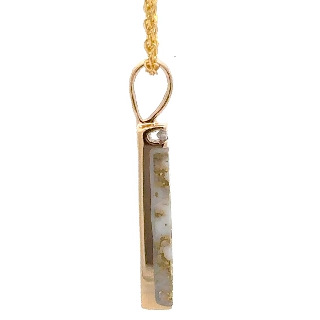 Gold Quartz Pendant PN894MDQ - Image 2