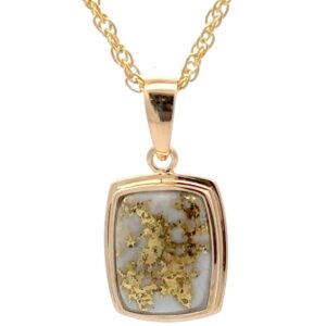 Gold Quartz Slab Pendant PP1341Q