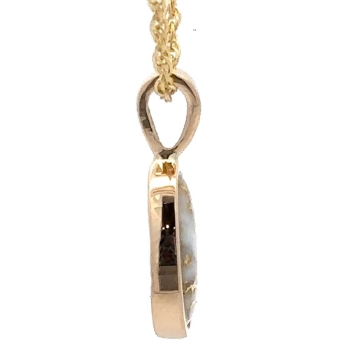 Gold Quartz Teardrop Pendant PSC106QX - Image 2