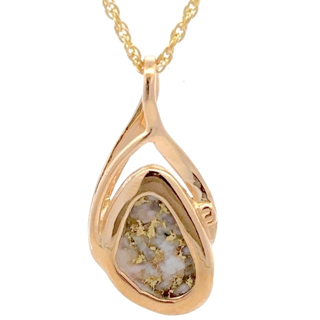 Gold Quartz Pendant PSC128QX - Image 3