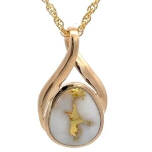Gold Quartz Pendant PN782QX