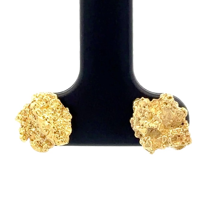 Gold Nugget Post Earrings 070058