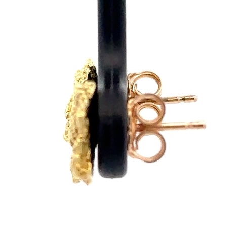 Gold Nugget Post Earrings 070058 - Image 2