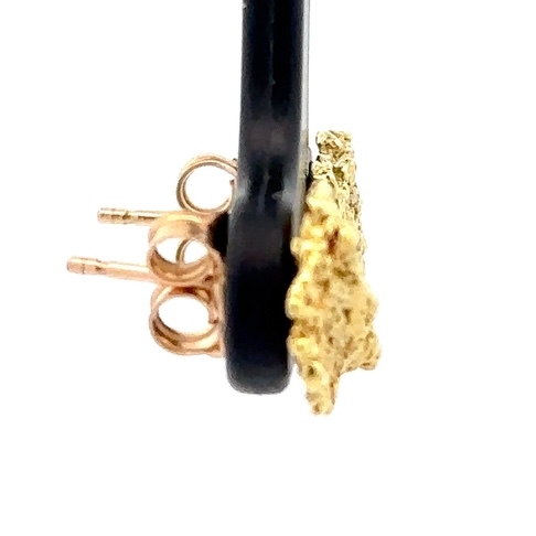 Gold Nugget Post Earrings 070058 - Image 4