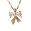 Estate Cubic Zirconia Bow Pendant 070764