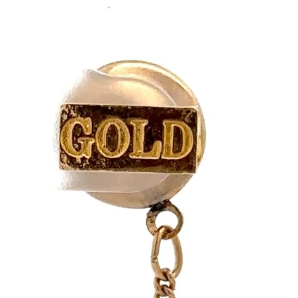 Estate 14k Gold Bar Pin 070835