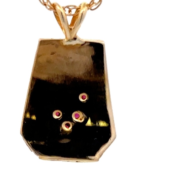 Estate Ruby & Nugget Pendant 071270 - Image 3