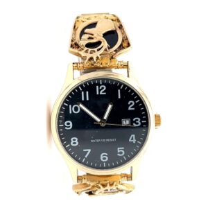 Black Onyx & Gold Nugget Estate Watch