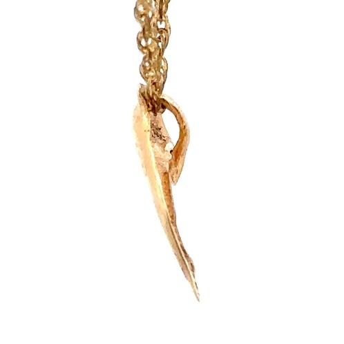 Estate 14K Dolphin Pendant 071925 - Image 4