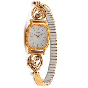 Seiko Womens Gold Nugget & Rose Estate Watch