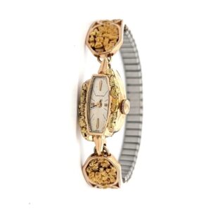 Logines Womens Gold Nugget Estate Watch