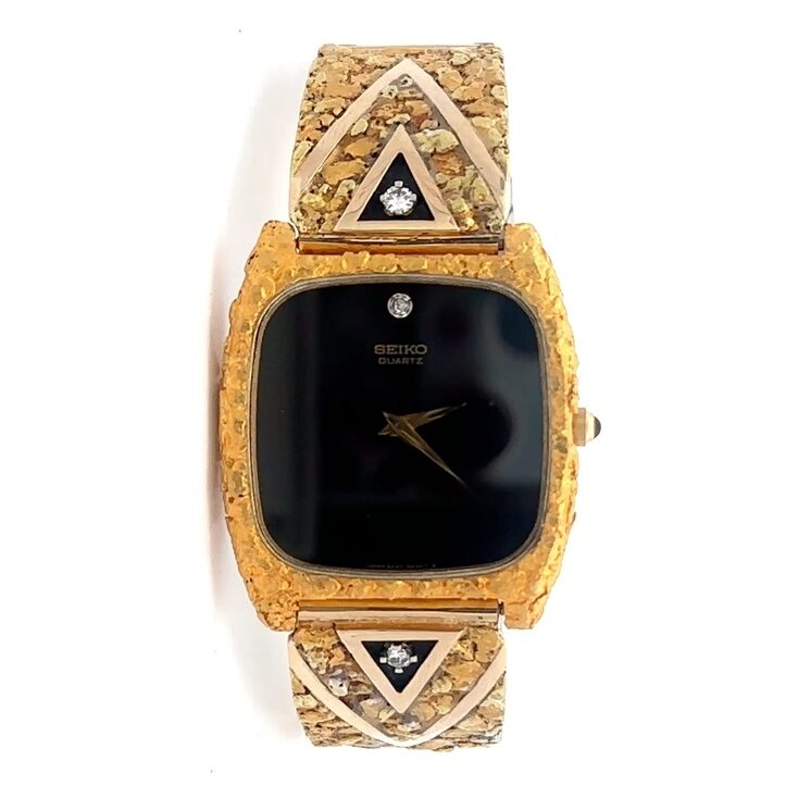 Seiko Gold Nugget& Diamond Estate Watch
