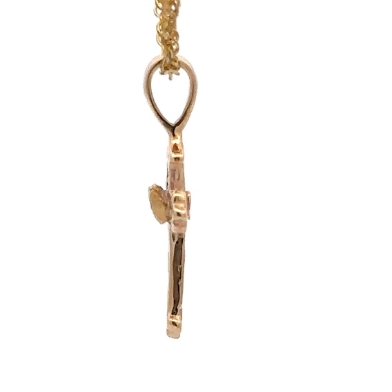 Gold Nugget Cross Pendant 073240 - Image 4