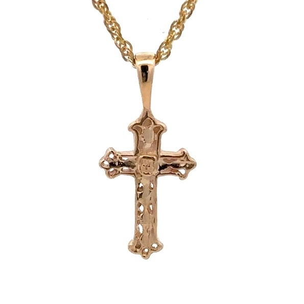 Gold Nugget Cross Pendant 073240 - Image 3
