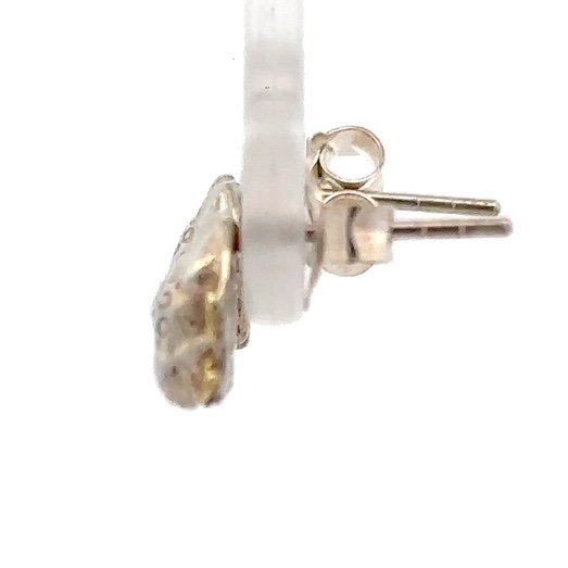 Sterling Silver & Gold Nugget Frog Earrings 073876 - Image 4