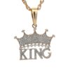 Estate Diamond King & Crown Pendant 074093