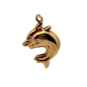 14K Double Dolphin Estate Charm 074252