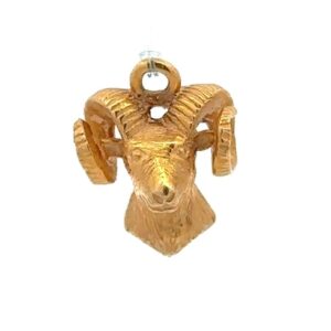 Estate 14k Rams Head Charm 074256