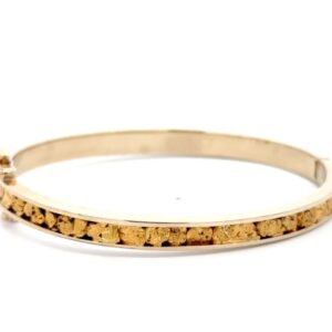 Estate Gold Nugget 10K Bangle  075806