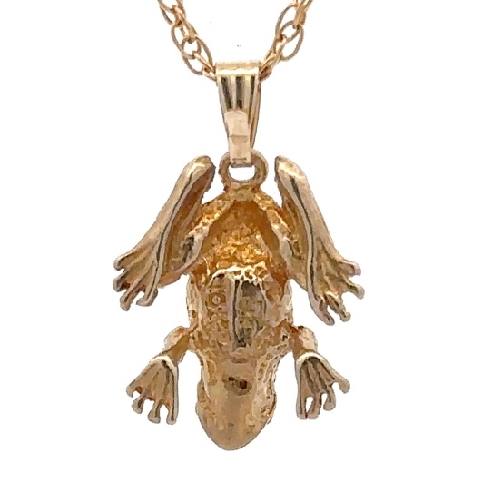 Estate 10K Gold Frog Pendant - Image 3